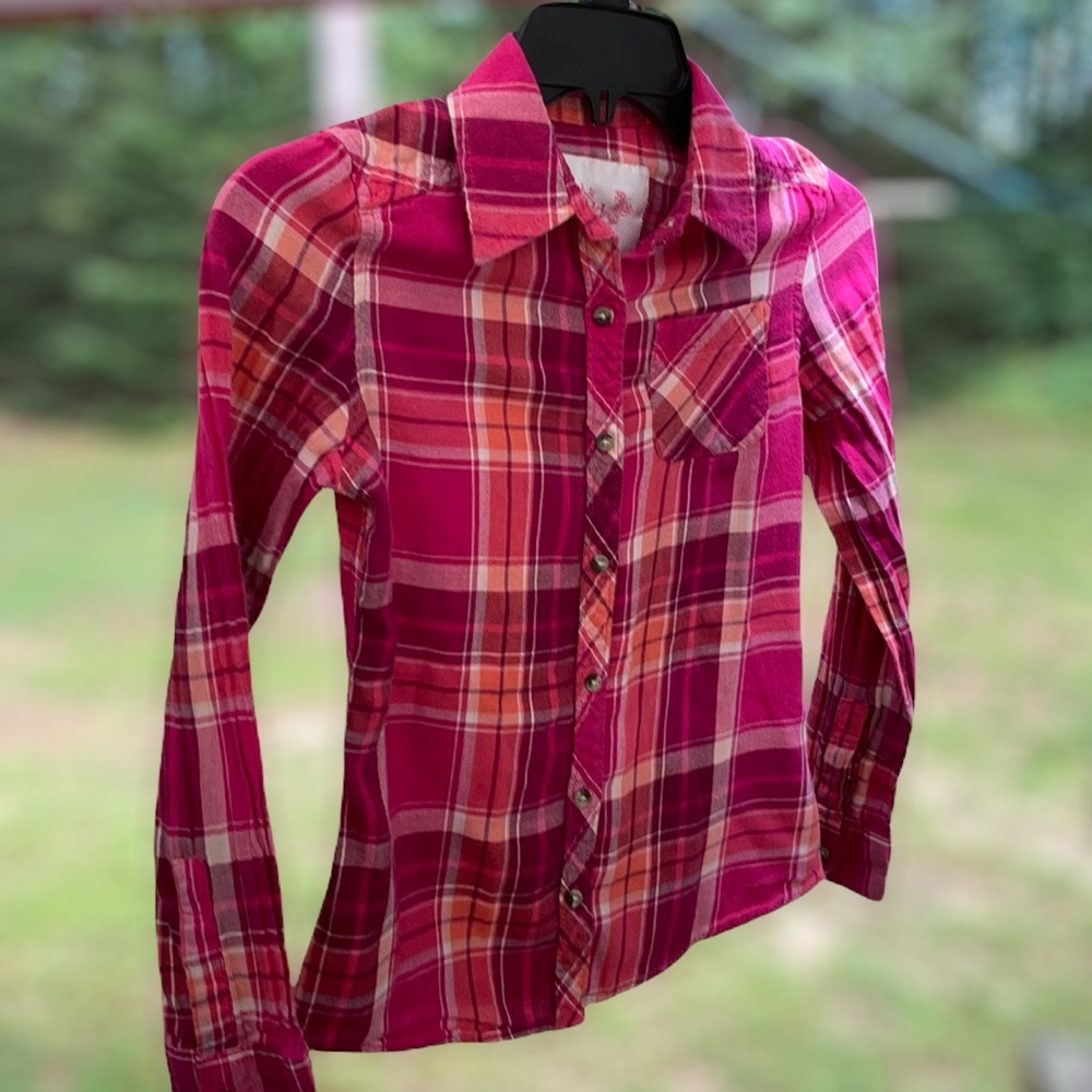 Mudd girls size 10 long sleeve flannel shirt
